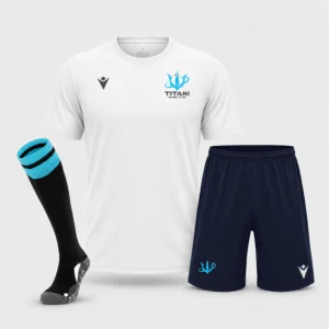 Kit rinnovo U8-U14 Titani Rugby Macron con bermuda, T-shirt e calzettoni